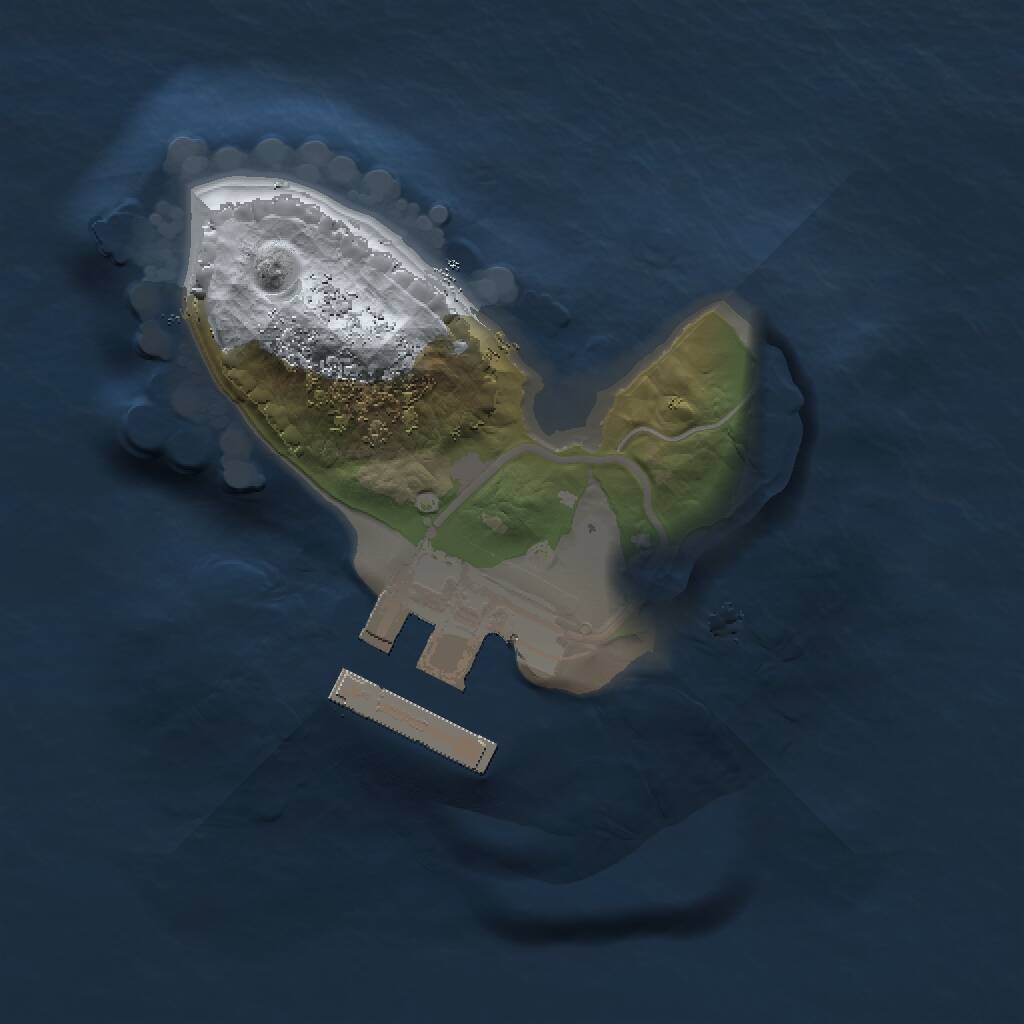 Rust Map: Procedural Map, Size: 1200, Seed: 91821, 2 Monuments