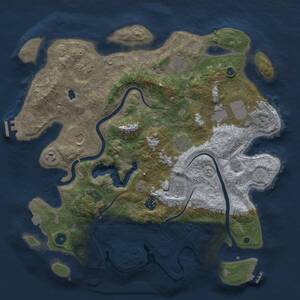Thumbnail Rust Map: Procedural Map, Size: 4000, Seed: 189535648, 15 Monuments