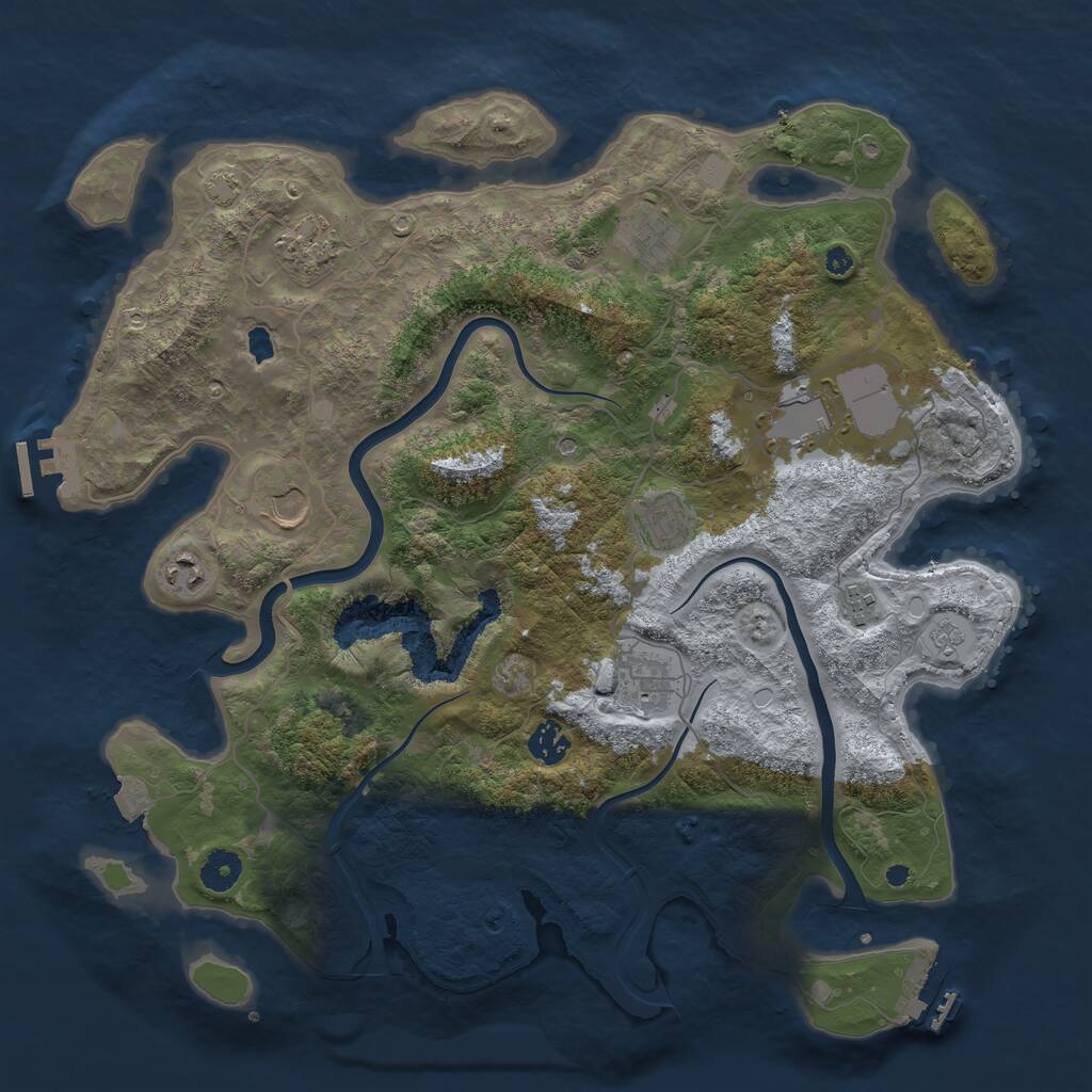Rust Map: Procedural Map, Size: 4000, Seed: 189535648, 15 Monuments