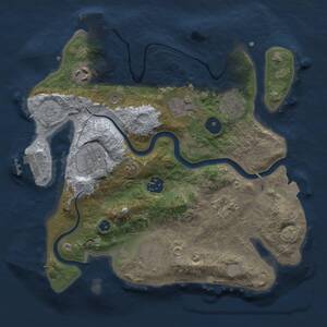 Thumbnail Rust Map: Procedural Map, Size: 3000, Seed: 115641, 13 Monuments