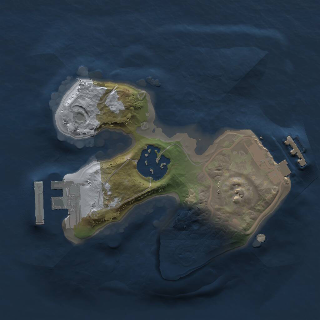 Rust Map: Procedural Map, Size: 1500, Seed: 8051977, 4 Monuments