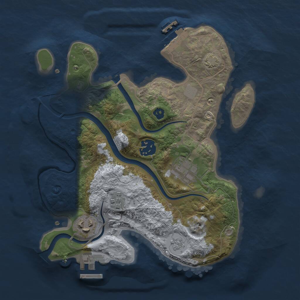 Rust Map: Procedural Map, Size: 2700, Seed: 1756900873, 9 Monuments
