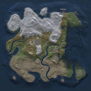 Thumbnail Rust Map: Procedural Map, Size: 3250, Seed: 1616209146, 13 Monuments