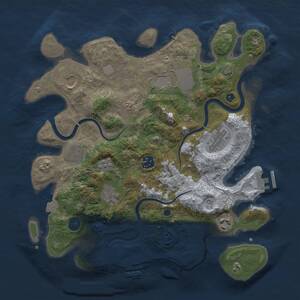 Thumbnail Rust Map: Procedural Map, Size: 3500, Seed: 365257393, 14 Monuments