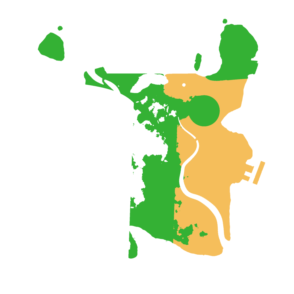 Biome Rust Map: Procedural Map, Size: 2500, Seed: 520152236