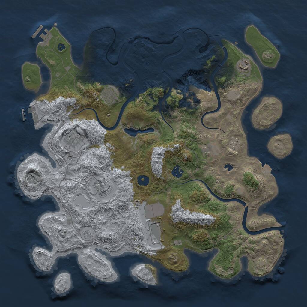 Rust Map: Procedural Map, Size: 4000, Seed: 1714577776, 14 Monuments