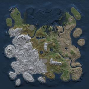 Thumbnail Rust Map: Procedural Map, Size: 4000, Seed: 1714577776, 14 Monuments