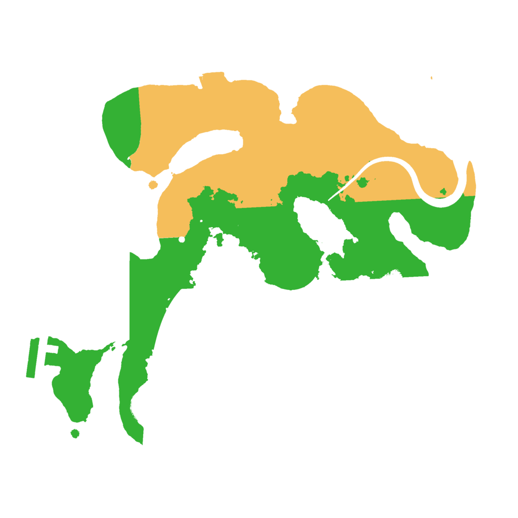 Biome Rust Map: Procedural Map, Size: 2400, Seed: 55000