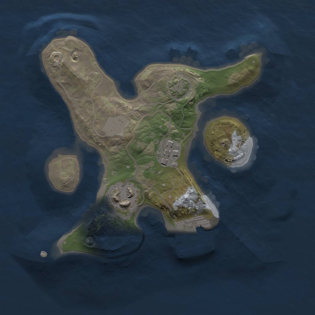 Rust Map: Procedural Map, Size: 1900, Seed: 62253668, 5 Monuments