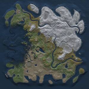 Thumbnail Rust Map: Procedural Map, Size: 4500, Seed: 9108, 16 Monuments