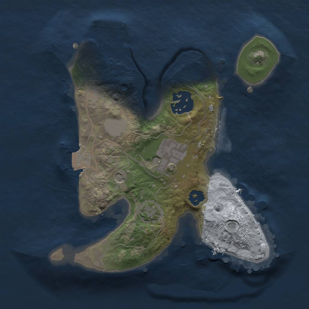 Rust Map: Procedural Map, Size: 2000, Seed: 1007673586, 6 Monuments