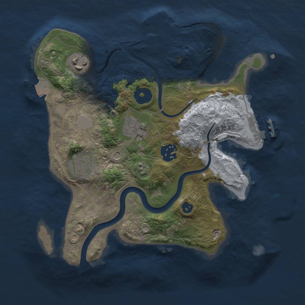 Rust Map: Procedural Map, Size: 2700, Seed: 1749949874, 8 Monuments