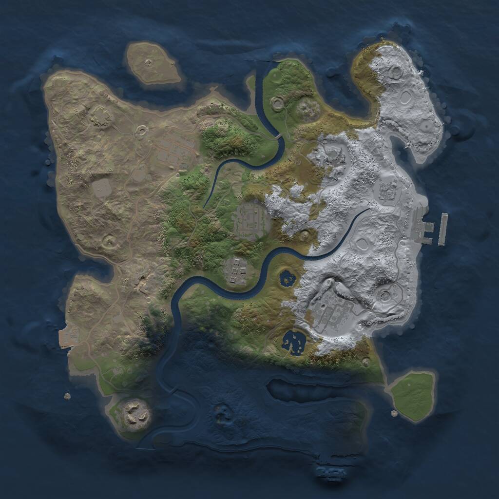 Rust Map: Procedural Map, Size: 3050, Seed: 706173767, 13 Monuments