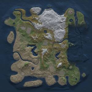 Thumbnail Rust Map: Procedural Map, Size: 4000, Seed: 561824193, 15 Monuments
