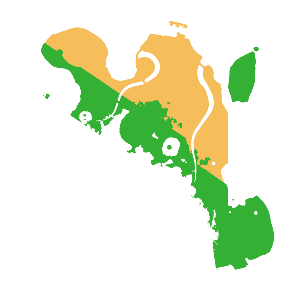 Biome Rust Map: Procedural Map, Size: 2500, Seed: 281436791