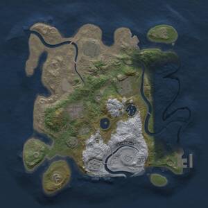 Thumbnail Rust Map: Procedural Map, Size: 3000, Seed: 604581, 10 Monuments