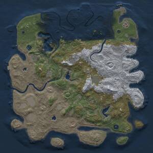 Thumbnail Rust Map: Procedural Map, Size: 4500, Seed: 661313874, 17 Monuments