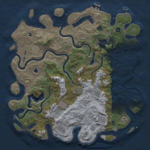 Thumbnail Rust Map: Procedural Map, Size: 4575, Seed: 2014776217, 16 Monuments