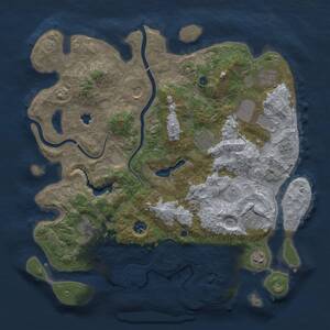 Thumbnail Rust Map: Procedural Map, Size: 4000, Seed: 254778, 14 Monuments