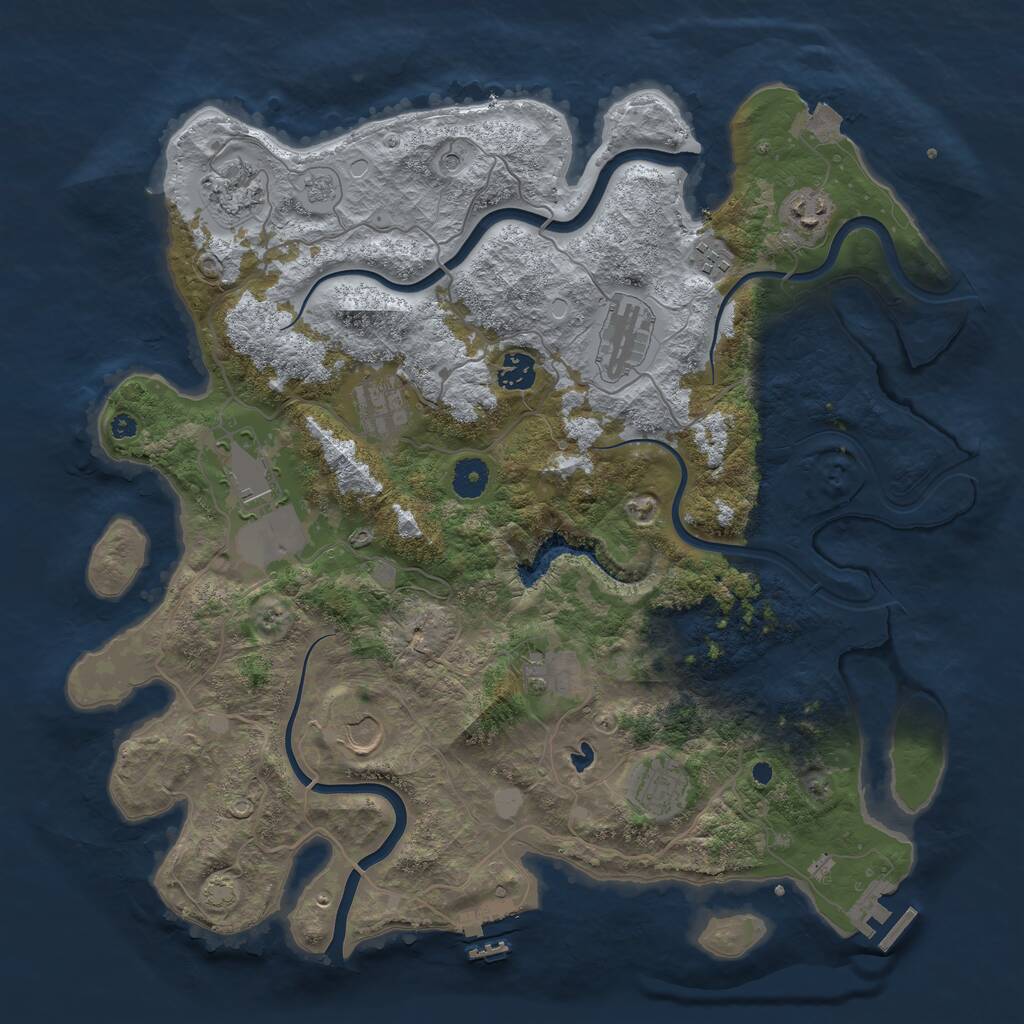 Rust Map: Procedural Map, Size: 4000, Seed: 1798174951, 16 Monuments