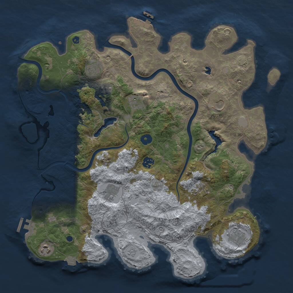 Rust Map: Procedural Map, Size: 4000, Seed: 1451344638, 15 Monuments