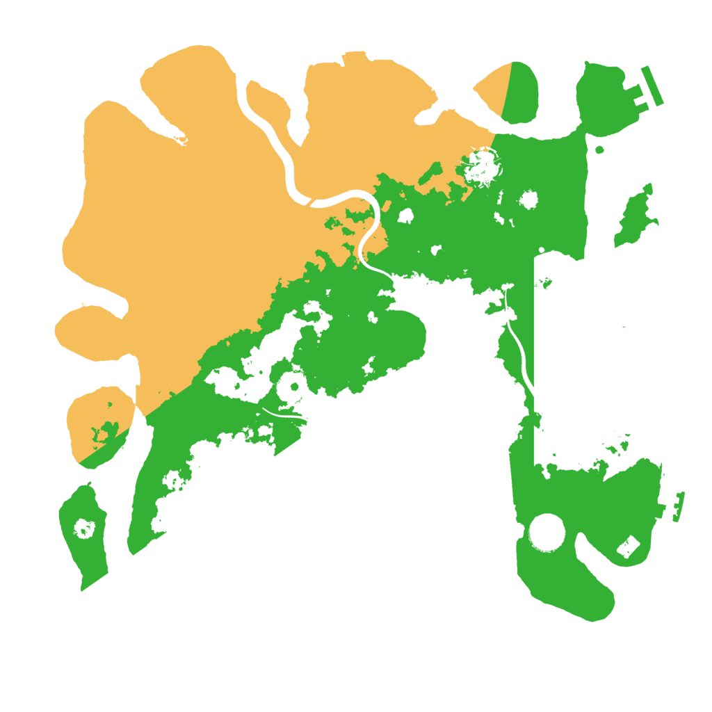 Biome Rust Map: Procedural Map, Size: 3500, Seed: 34345