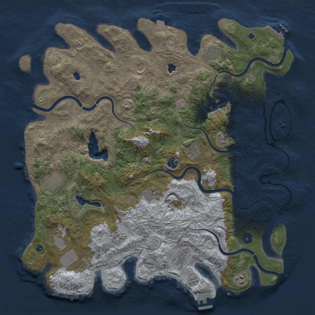 Rust Map: Procedural Map, Size: 4555, Seed: 2034928411, 17 Monuments