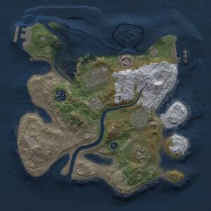 Thumbnail Rust Map: Procedural Map, Size: 2700, Seed: 1756987330, 11 Monuments