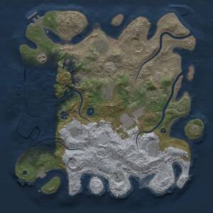 Thumbnail Rust Map: Procedural Map, Size: 3850, Seed: 70051, 17 Monuments