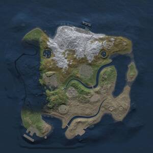 Thumbnail Rust Map: Procedural Map, Size: 2700, Seed: 444447, 9 Monuments