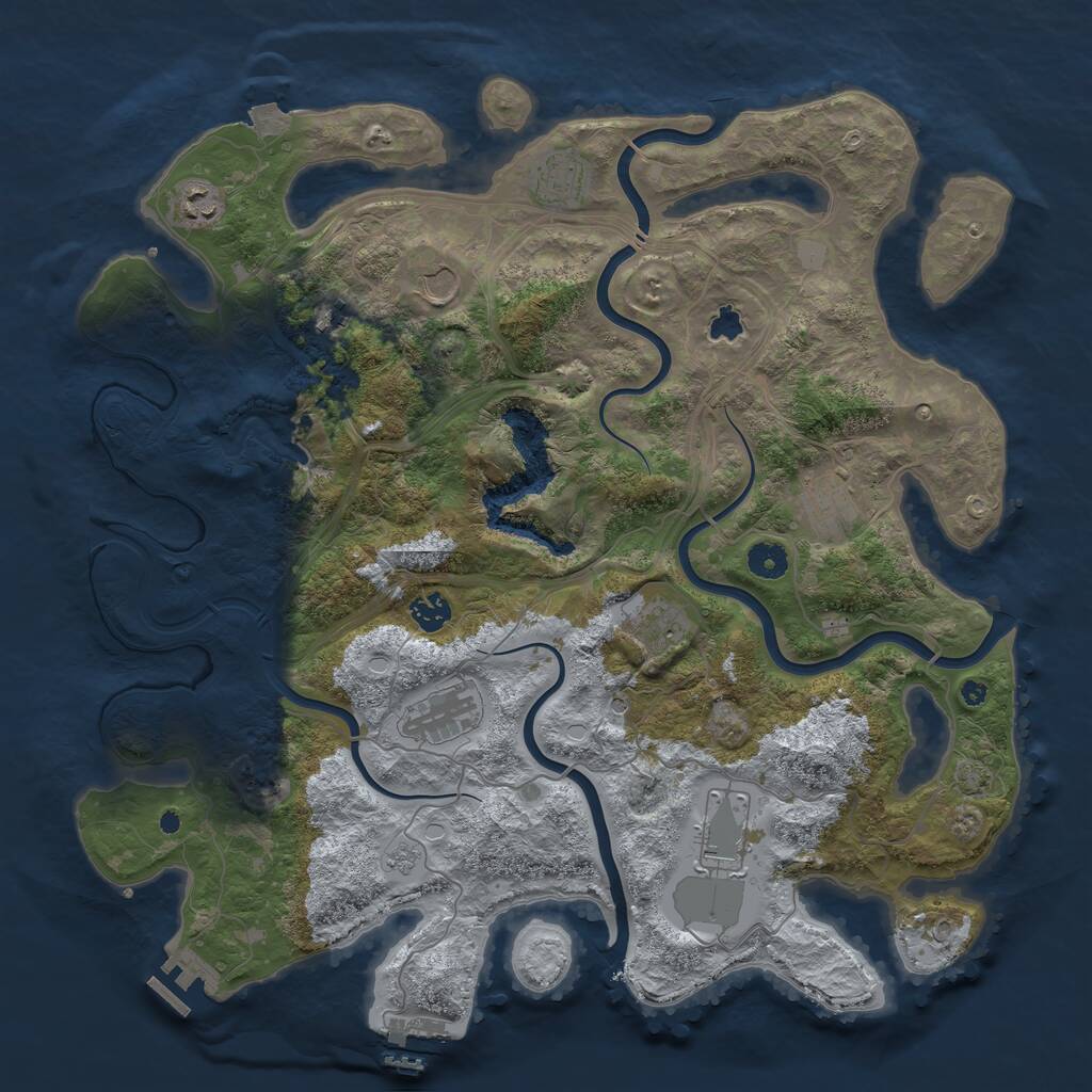 Rust Map: Procedural Map, Size: 4250, Seed: 2174, 15 Monuments
