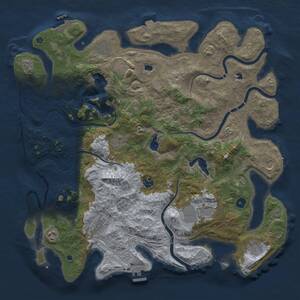 Thumbnail Rust Map: Procedural Map, Size: 4500, Seed: 390966384, 17 Monuments