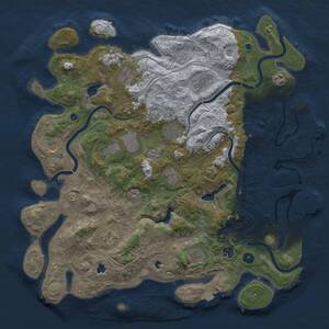 Thumbnail Rust Map: Procedural Map, Size: 4500, Seed: 884210, 17 Monuments