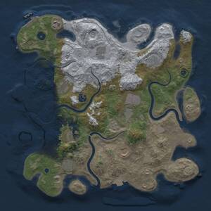 Thumbnail Rust Map: Procedural Map, Size: 3800, Seed: 1486697084, 16 Monuments