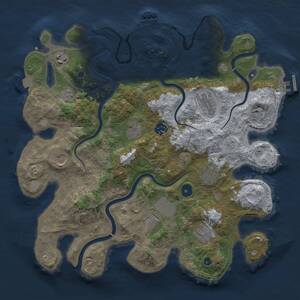 Thumbnail Rust Map: Procedural Map, Size: 3750, Seed: 37175177, 15 Monuments