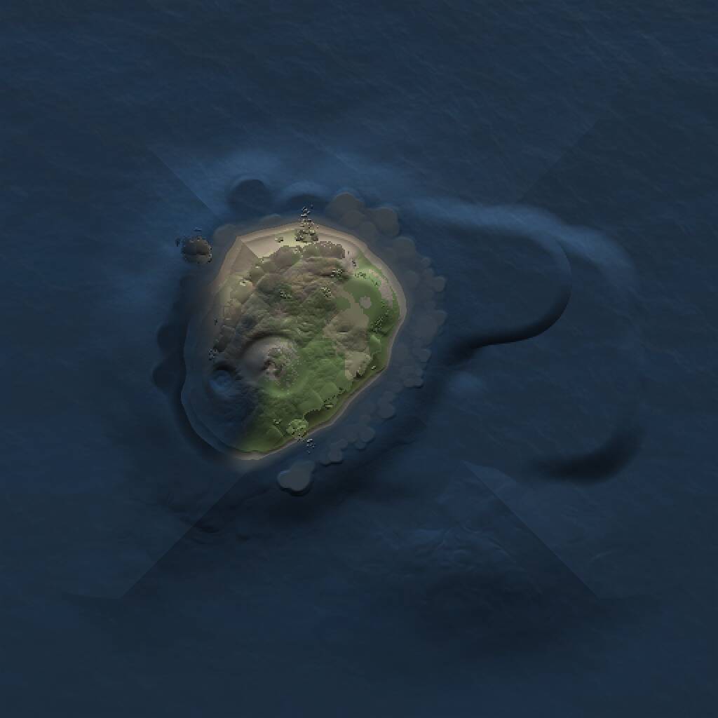 Rust Map: Procedural Map, Size: 1000, Seed: 1183095386, 1 Monuments