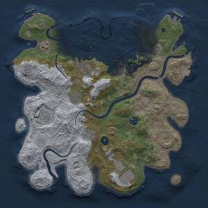Thumbnail Rust Map: Procedural Map, Size: 3700, Seed: 240771970, 15 Monuments