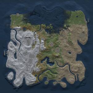 Thumbnail Rust Map: Procedural Map, Size: 4250, Seed: 1289542387, 16 Monuments