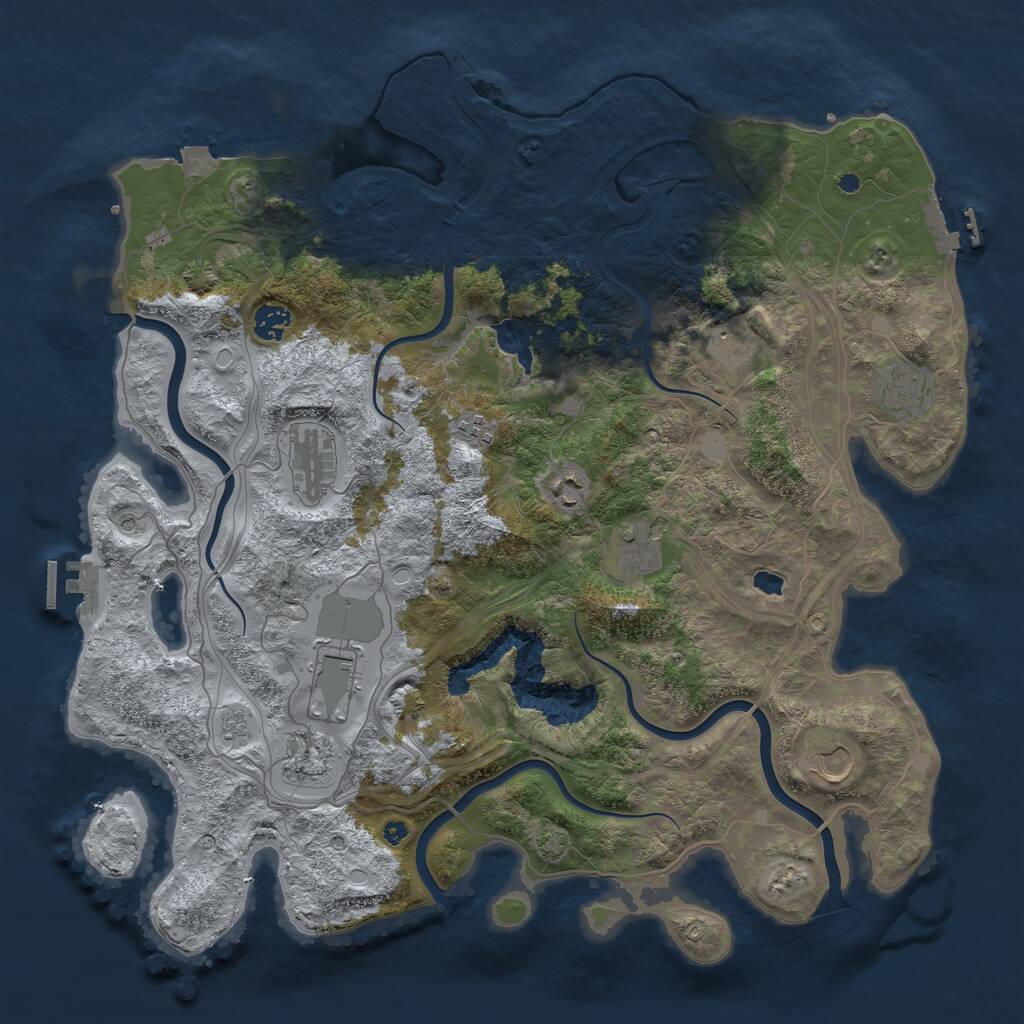 Rust Map: Procedural Map, Size: 4250, Seed: 1289542387, 16 Monuments