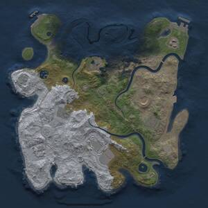 Thumbnail Rust Map: Procedural Map, Size: 3500, Seed: 652842476, 15 Monuments
