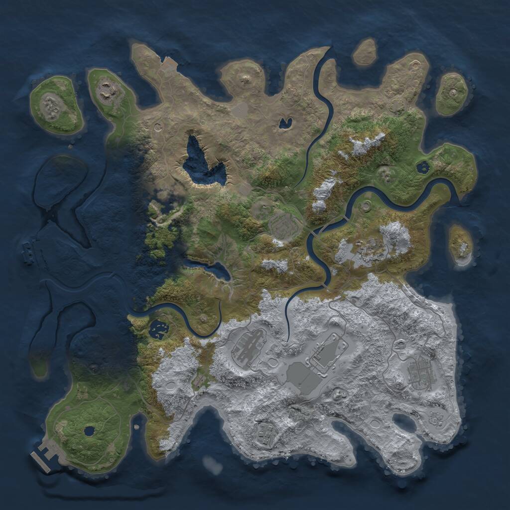 Rust Map: Procedural Map, Size: 4000, Seed: 7855528, 15 Monuments
