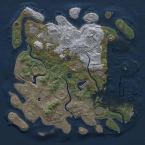 Thumbnail Rust Map: Procedural Map, Size: 4250, Seed: 1837389690, 15 Monuments