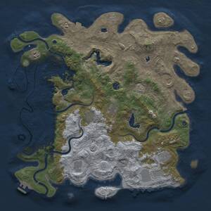 Thumbnail Rust Map: Procedural Map, Size: 4500, Seed: 678557761, 16 Monuments