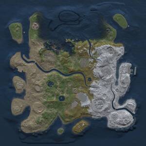 Thumbnail Rust Map: Procedural Map, Size: 3750, Seed: 906971363, 15 Monuments
