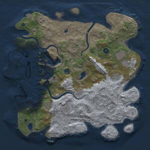 Thumbnail Rust Map: Procedural Map, Size: 4000, Seed: 798768466, 16 Monuments