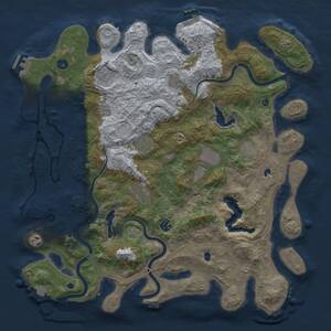 Thumbnail Rust Map: Procedural Map, Size: 4500, Seed: 410026701, 15 Monuments