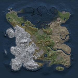 Thumbnail Rust Map: Procedural Map, Size: 3500, Seed: 260927377, 15 Monuments