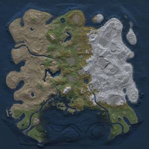 Thumbnail Rust Map: Procedural Map, Size: 4500, Seed: 696726452, 17 Monuments