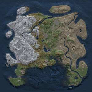 Thumbnail Rust Map: Procedural Map, Size: 4250, Seed: 1441133105, 17 Monuments