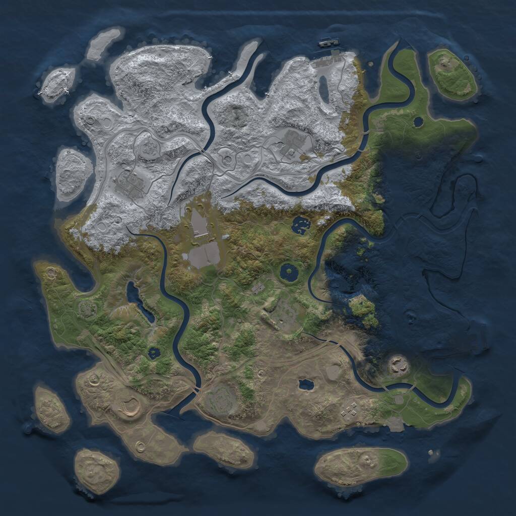 Rust Map: Procedural Map, Size: 4250, Seed: 14241, 15 Monuments